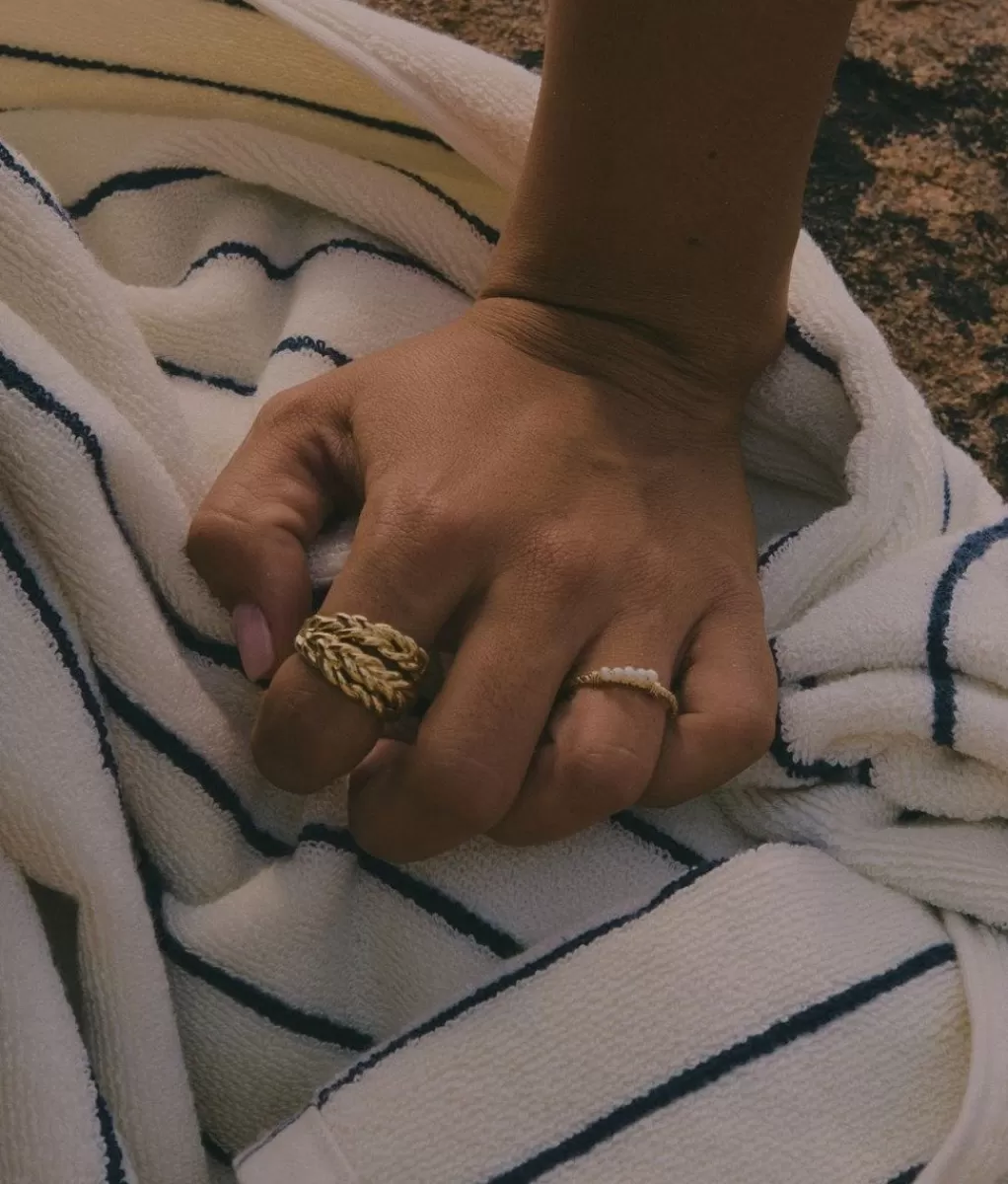 Lou Yetu Bague Molly Jaspe Bleue Cheap