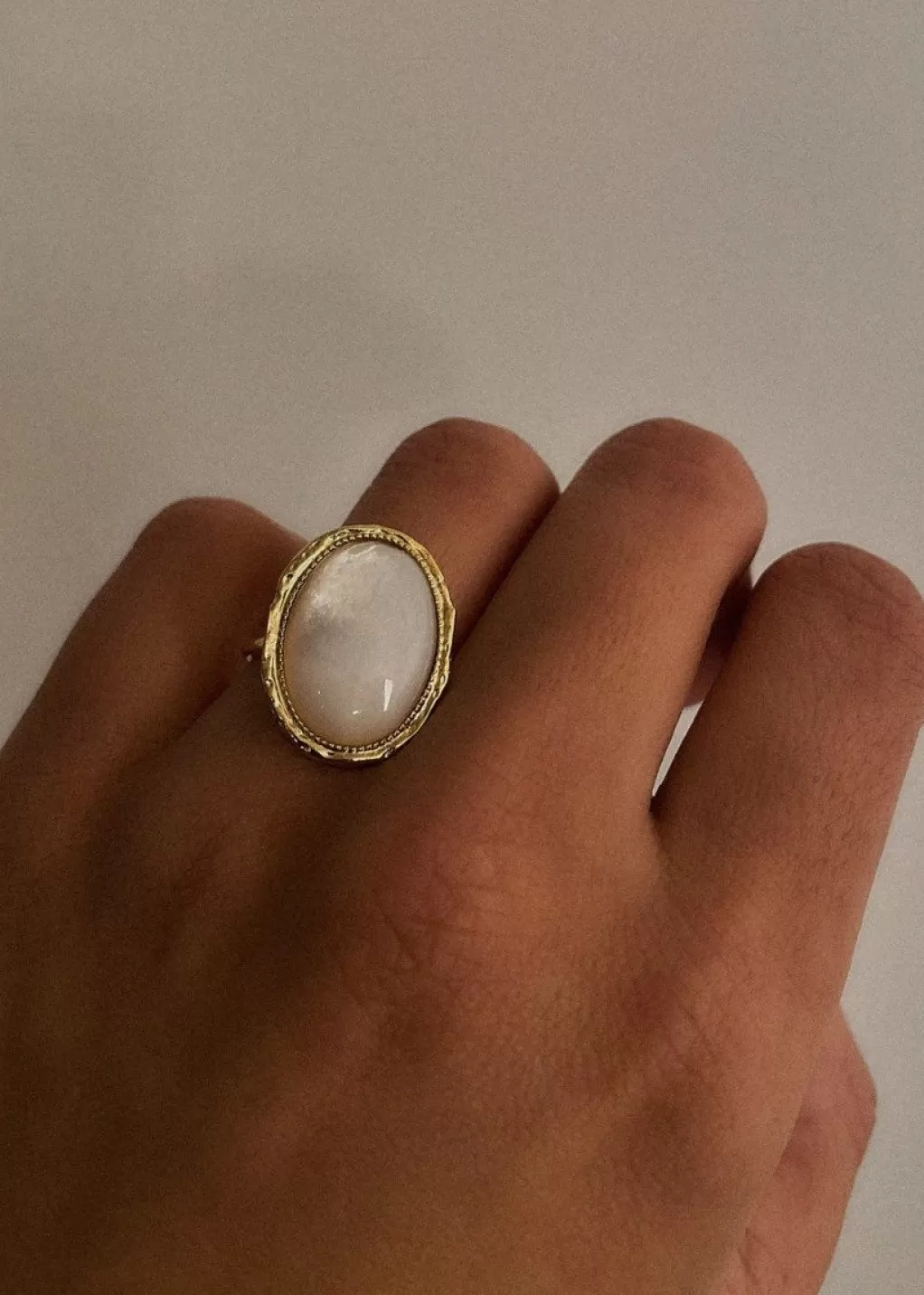 Lou Yetu Bague Tilda Agate Verte Cheap